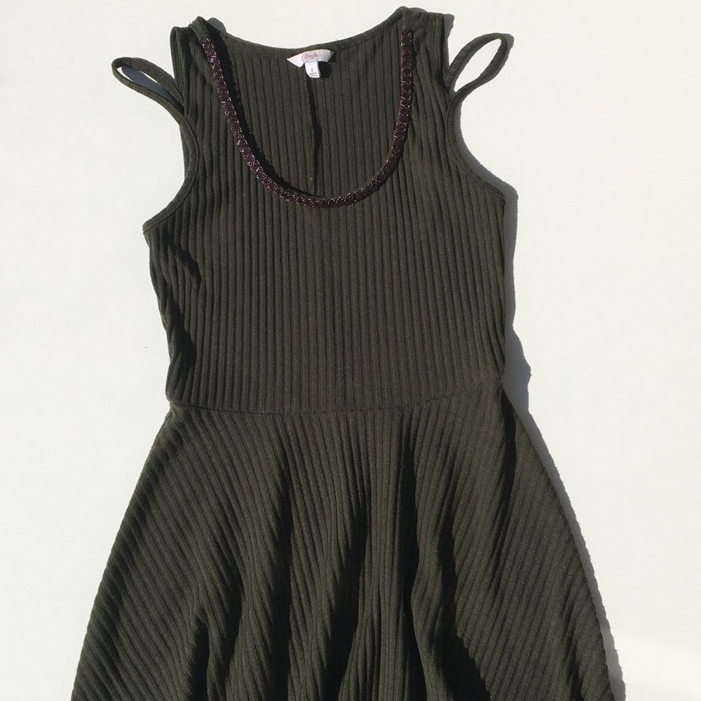 🔥Juniors' Candie's Olive Green Dress🔥